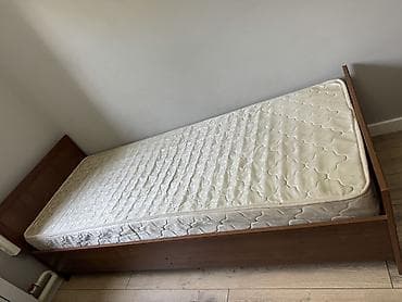 Дом и сад: Односпальная кровать, Б/у, С матрасом, длина - 200 см — 4