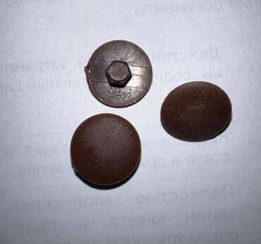 ручки на кухонную мебель: Заглушка мебельная, диаметр шляпки 12мм - 4 расцветки, цена за 20 — 3