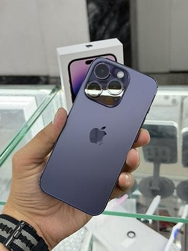 IPhone 14 Pro, Б/у, 256 ГБ, Deep Purple, Коробка, 83 %