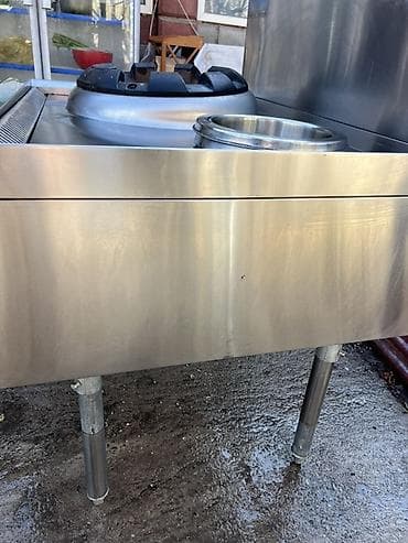 Компрессорлор: Промышленная газовая плита для вок с охлаждающей/мойчной чашей - — 8