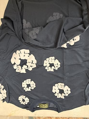 футболка nirvana мужская: Футболка с принтом denim tears Темно-синяя 90%хлопок Хорошое качество — 5