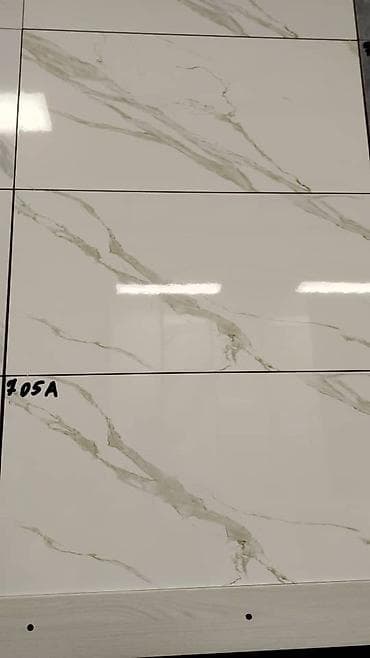 Керамический гранит “705A” с полированной поверхностью под белый