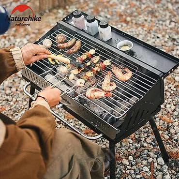 🟠 Гриль Naturehike Vertical BBQ Grill with storage bag Black 🟠 ⠀