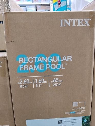 Прямоугольный каркасный бассейн Intex - Серия: Rectangular Frame Pool at lalafo.kg Прямоугольный каркасный бассейн Intex - Серия: Rectangular Frame Pool
