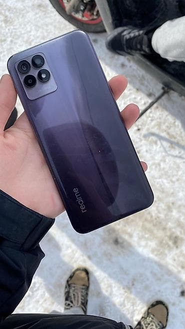 13 lite: Realme Б/у, 128 ГБ, цвет - Фиолетовый, 2 SIM — 2