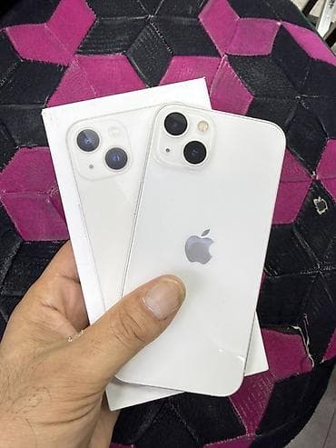 IPhone 13, 128 ГБ, Белый, Коробка — 1