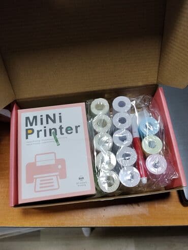 Видео оюндар жана приставкалар: Мини принтер полная комплектация 5 рулон обычная бумага 5 рулон — 2