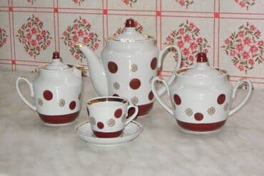 АКТУАЛЬНО. Кофейный сервиз, Городницкий фарфоровый завод, Шоколадный