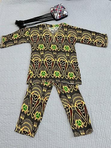 сунот кийим: Традиционный узбекский комплект из ткани “адрас/икат” (женский — 5