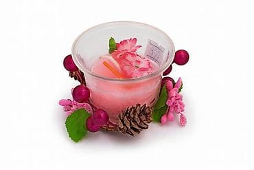 подсвечники: Свеча в стакане декоративная ароматическая🌸 Красивая декоративная — 1