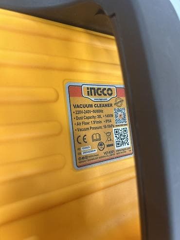 обжим кабеля: Промышленный пылесос Super Ingco 30L/1400W - Мощность: 1400 Вт — — 5