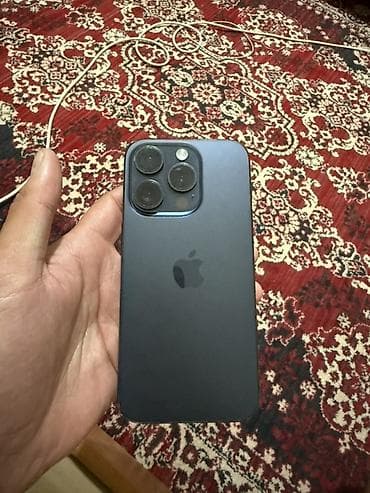 iphone 70: IPhone 15 Pro, Б/у, 256 ГБ, Blue Titanium, Защитное стекло, 82 % — 3