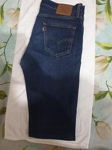 слим фиты: Мужские джинсы, LeviS, Б/у, цвет - Синий — 2