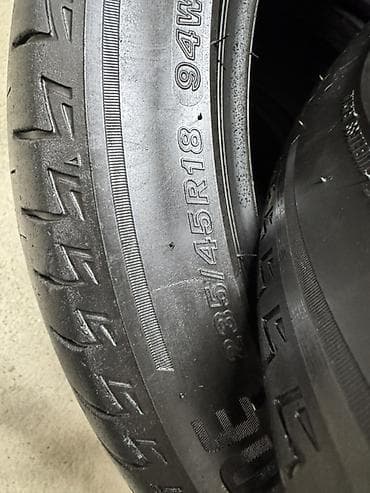 калыб: Шиналар 235 / 45 / R 18, Жай, Колдонулган, Комплект, Жеңил унаалар, Bridgestone — 3