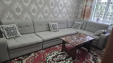 мебель в гостинную: Угловой диван, C подушками — 2