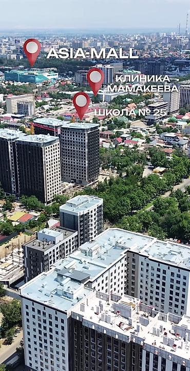 flat osh: 2 комнаты, 65 м², Азия Молл Элитка, 2 этаж, ПСО (под самоотделку) — 3