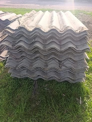 бу чехол: Волнистые листы кровельного шифера (асбестоцемент), комплект стопкой — 1