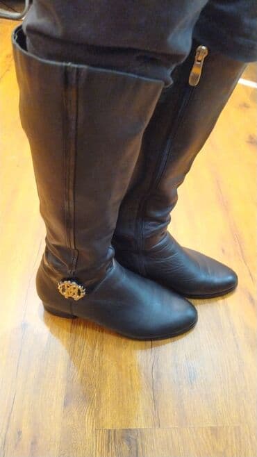 сапоги зимние женские натуральная кожа натуральный мех распродажа: Зимняя кожаная женская обувь 3500 сом — 3
