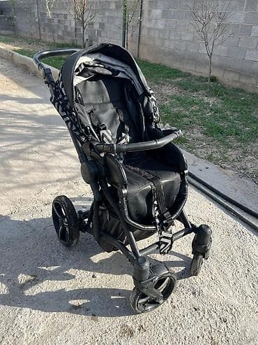детские машины на аккумуляторе с пультом цена в бишкеке: Коляска, Другой бренд, цвет - Черный, Б/у — 2