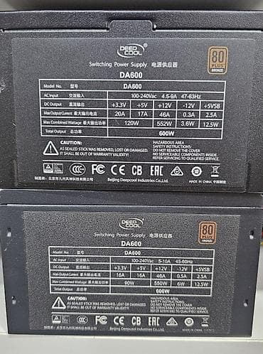 da600: Блок питания, Б/у, DeepCool, 600 Вт, Bronze, 600 Вт — 1