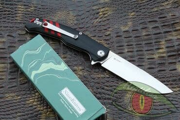 прибор ночного видения для охоты бу: Нож складной fat dragon-nimo knives r11black, сталь d2, рукоять g10 — 17