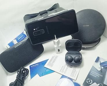 airpods pro node: Samsung Galaxy S9 Plus, Б/у, 256 ГБ, цвет - Черный, 1 SIM, 2 SIM — 2