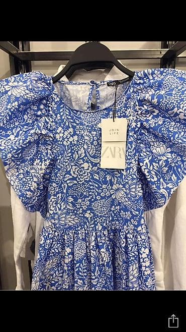 zara: Детское платье, цвет - Голубой, Новый — 3
