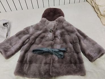 Шуба из норки с капюшоном, укороченный силуэт. - Натуральный мех