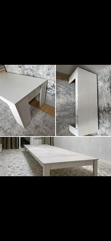 трансформер столы: Стол трансформер Для зала, Раскладной стол, цвет - Белый — 1