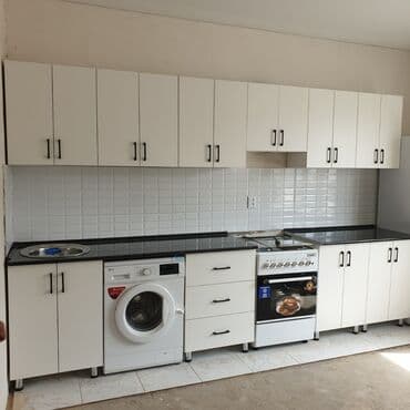 ламинированные столешницы для кухни цена: Ашкана гарнитуру, Жаңы, түсү - Ак, ДСП, Акысыз жеткирүү — 18