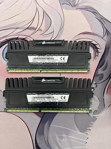 Настольные ПК и комплектующие: Оперативная память (RAM) для ПК, Б/у, Corsair, 16 ГБ, DDR3, 1600 МГц — 2