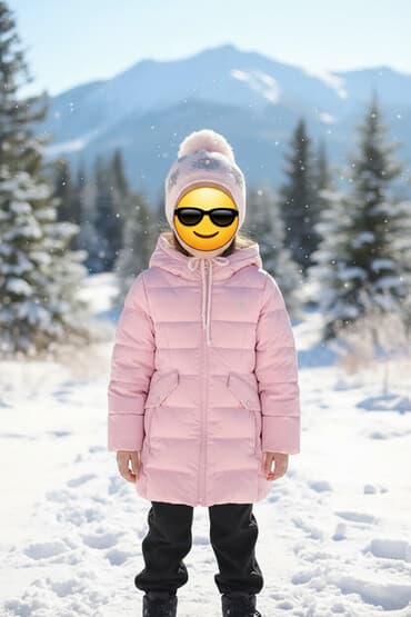 белый платья для девочек: Зимняя детская куртка для девочки розового цвета на 4-5 лет - Тёплая — 1