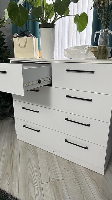 Детская мебель: Комод для одежды, Новый, Без зеркала, ЛДСП, цвет - Белый, Бесплатная доставка — 3