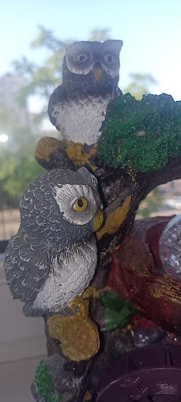 где можно купить аквариум: Настольный декоративный фонтан «Совы у водопада» Высота 27 см — 3