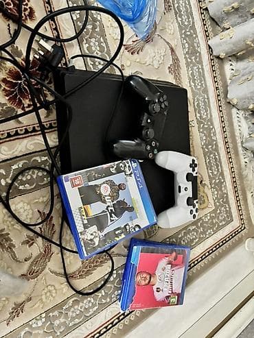 xbox microsoft: PlayStation 4 Slim (черная) — комплект для игр В комплекте: - Консоль — 2