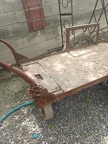 вилы ссср: Садово-строительная тачка и тележка, Стальная, Трехколесная, Б/у — 1