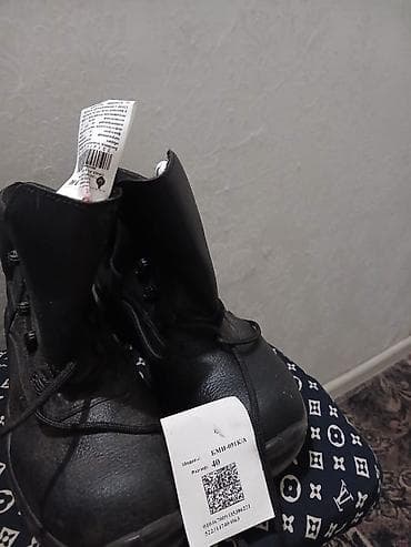 40: Кожаные рабочие ботинки (модель БМН-091К/А), размер 40 - Цвет: черный — 4