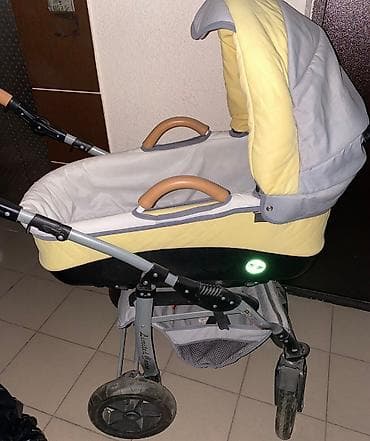 коляска мерседес: Коляска, цвет - Желтый, Б/у — 3