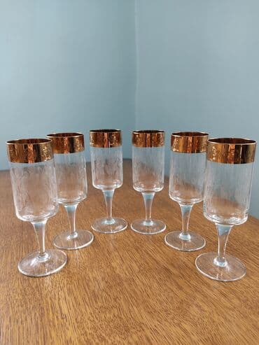 Продаётся в г. Ош Набор из шести фужеров.Богемский хрусталь высшего