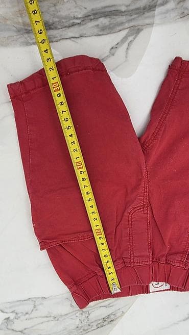 карго шорты: Джинсы и брюки, цвет - Красный, Б/у — 7