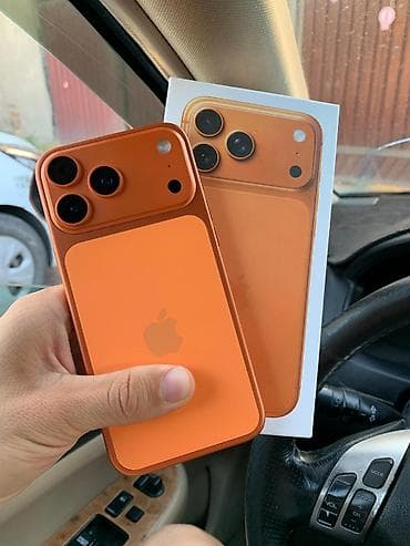 самый дешевый айфон: IPhone 17 Pro Max, Новый, 1 ТБ, Оранжевый, Зарядное устройство, Чехол, Коробка, 100 % — 4
