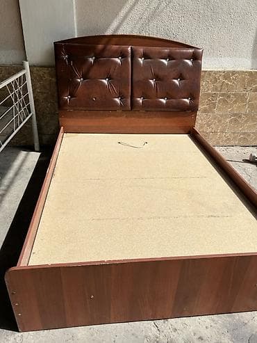 Эки кишилик керебеттер: Двуспальная кровать с мягким изголовьем - Размер спального места — 2