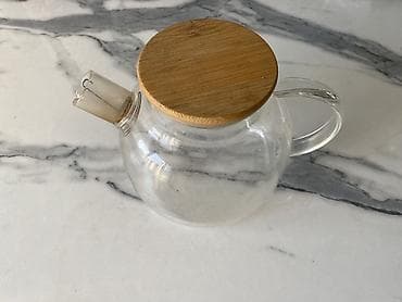 даром вещи детский: 100 сом Стеклянный чайник с деревянной крышкой — 1