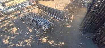 скамейка фото: Скамейка Металл, Со спинкой, Без крыши — 2