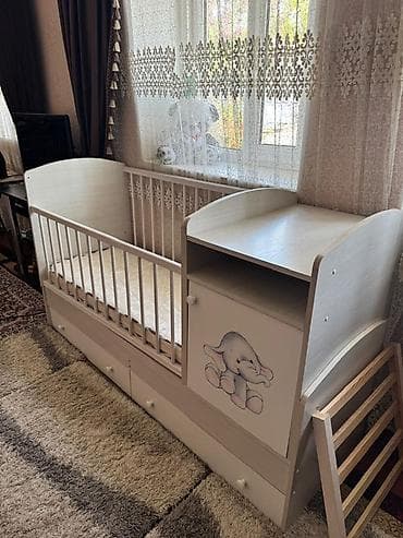 Детская кровать трансформер, Другой тип, цвет - Белый