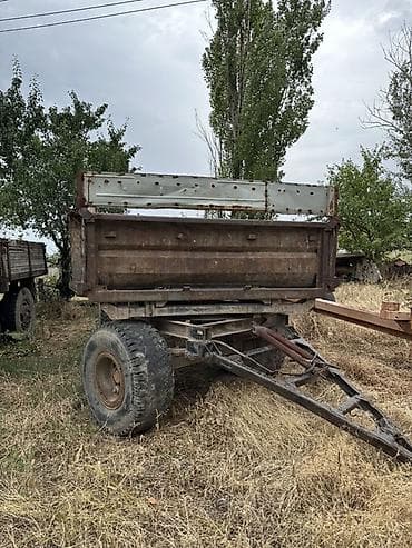мотоциклы с прицепом: Прицеп тракторный двухосный, бортовой. - Конструкция: рама на — 7
