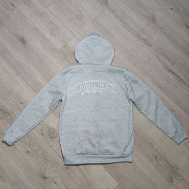 Серая худи на молнии Corteiz - Цвет: светло‑серый меланж - Тип