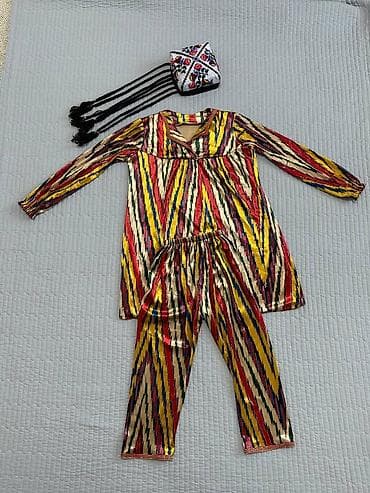 сунот кийим: Традиционный узбекский комплект из ткани “адрас/икат” (женский — 7