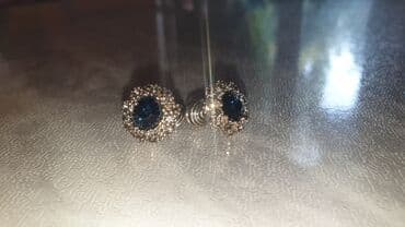 очки солнечный: Серьги, Женские, Вставка: Сапфир, Новый — 1