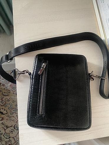 Барсетки: Мужская барсетка BUTUN через плечо, компактная, черного цвета. - — 2